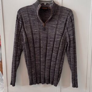 Lenor Romano Space Dyed Quarter Zip Cotton/ Viscose Blend Size Medium EUC